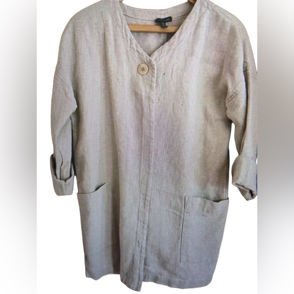 Eileen Fisher Small/Petite linen jacket - Chore Jacket $338 - Picture 6 of 6